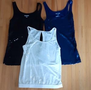 SOLD                                          🌟3 Sparkly Tanks!!🌟2 med/1sm